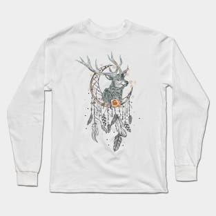 Deer Boho Abstract Long Sleeve T-Shirt